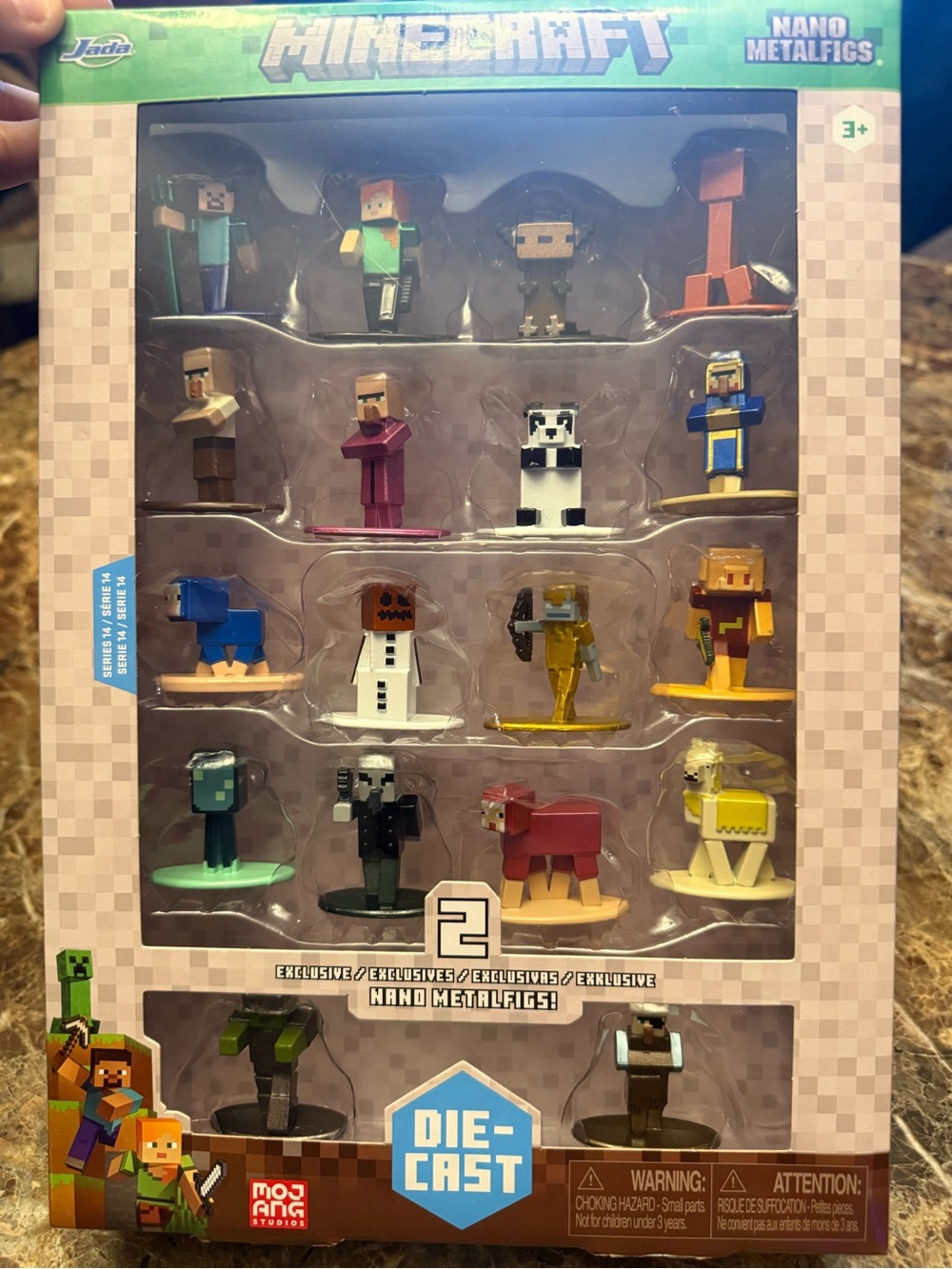 Minecraft Nano Metalfigs Die-Cast Figure Set — Assorted Colors